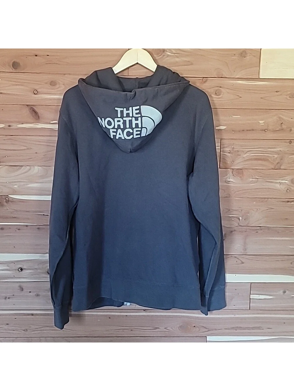 The North Face Full Zip-Up Jacket, Size L, Grey & White, Pockets, Soft